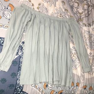Urban Outfitters blue off the shoulder Top